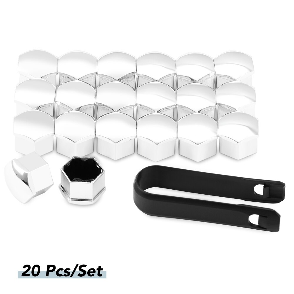 Car Wheel Nut Caps Auto Hub Screw Cover Bolt Rims For Citroen C1 C2 C3 C4 C5 C6 C8 C4L Elysee Xsara CACTUS DS3 DS4 DS5 DS5LS DS6: 17mm silver