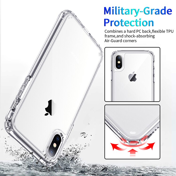 Shockproof Clear Transparent Silicone Phone Case For Xiaomi Redmi Note 10 8 8T 9 9S Pro Lite Transparent Protection Back Cover: For Redmi NOTE 9S