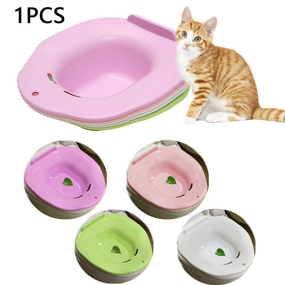 1pc plastik kattetoilet træningssæt rengøringssystem kæledyr potte urinal affaldsbakke trænings toiletbakke kæledyrsudstyr farve