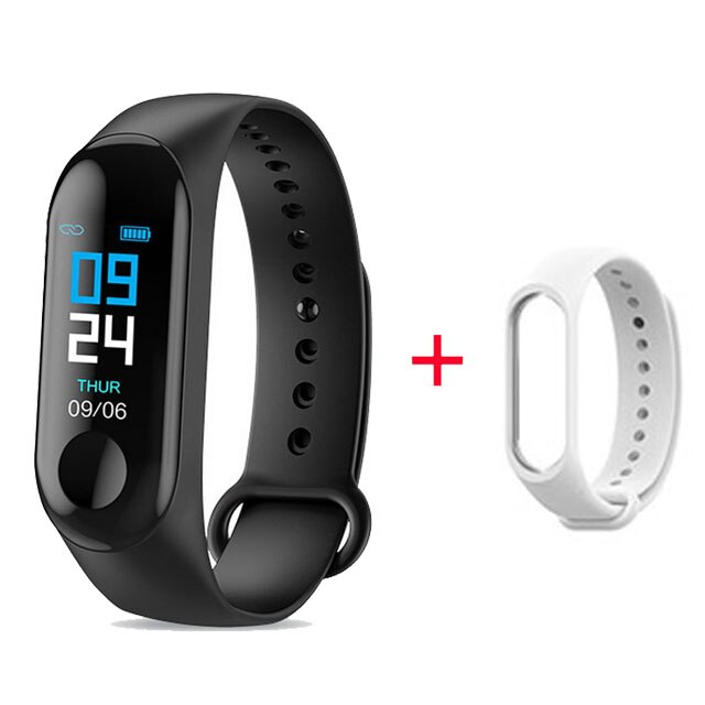 Pulsera inteligente PK Mi Band 5 y Bit 5, pulsera inteligente deportiva para IOS, Xiaomi y Honor, compatible con Mi Band 3/4 y Bit 5: with white strap