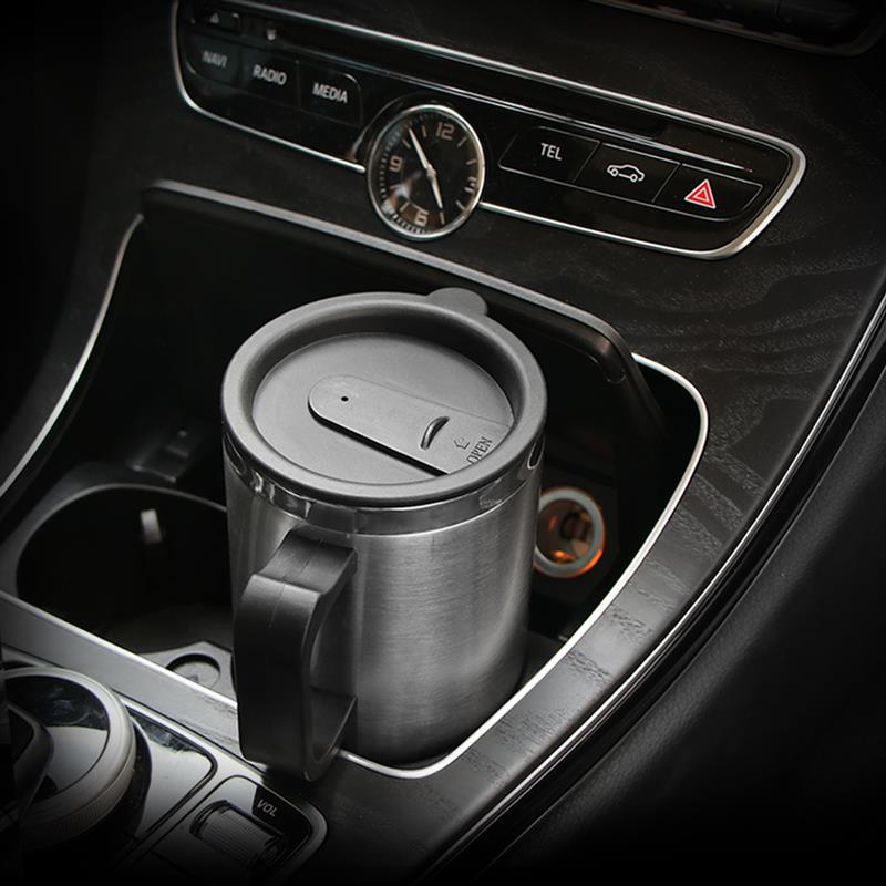 500ML 12V Car Water Keep Warmer Kettle Portable Cup Kettle Travel Coffee Mug Electric Stainless Steel With Cigar Lighter Cable