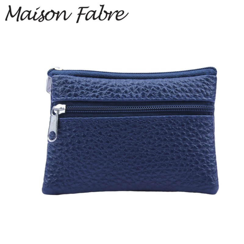 Maison fabre mænds tegnebog lædermærke kvinder møntpung lynlås rejsetaske kortholder kobling lille tegnebog mænd kortholder: Blå