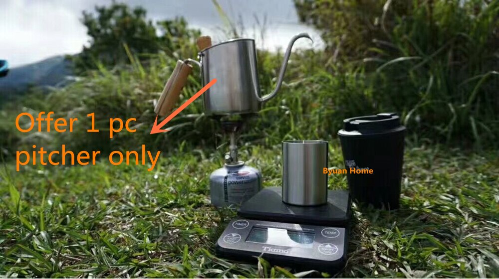 500ML Super Brew bird drip Milk Pitcher Coffee Jug 304 stainless steel milk cup DIY espresso tools coffee pot wood handle