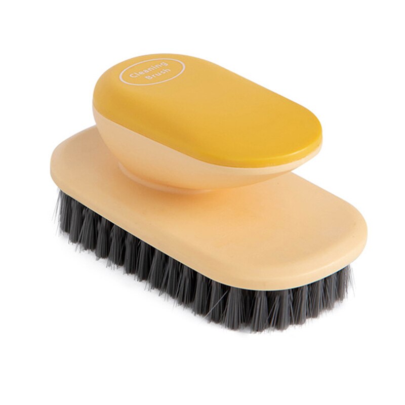 Handle Laundry Brush Washing Flexible Scrub Brush Soft Hair Cleaning Brushes Brushes Cleaner Household Cleaning Tools: yellow