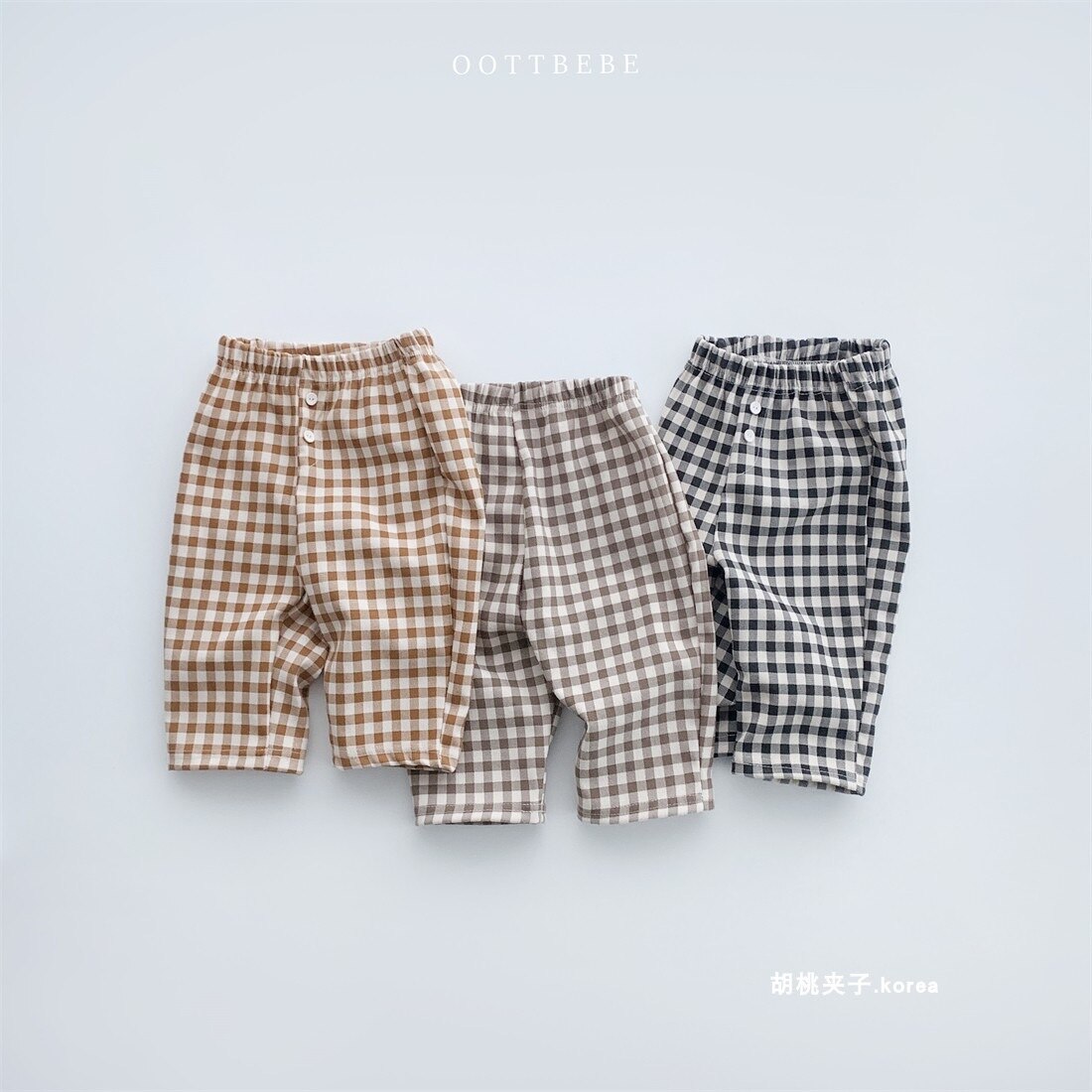 2022spring Infant Plaid Pants Kids Wear Newborn Boy Clothes