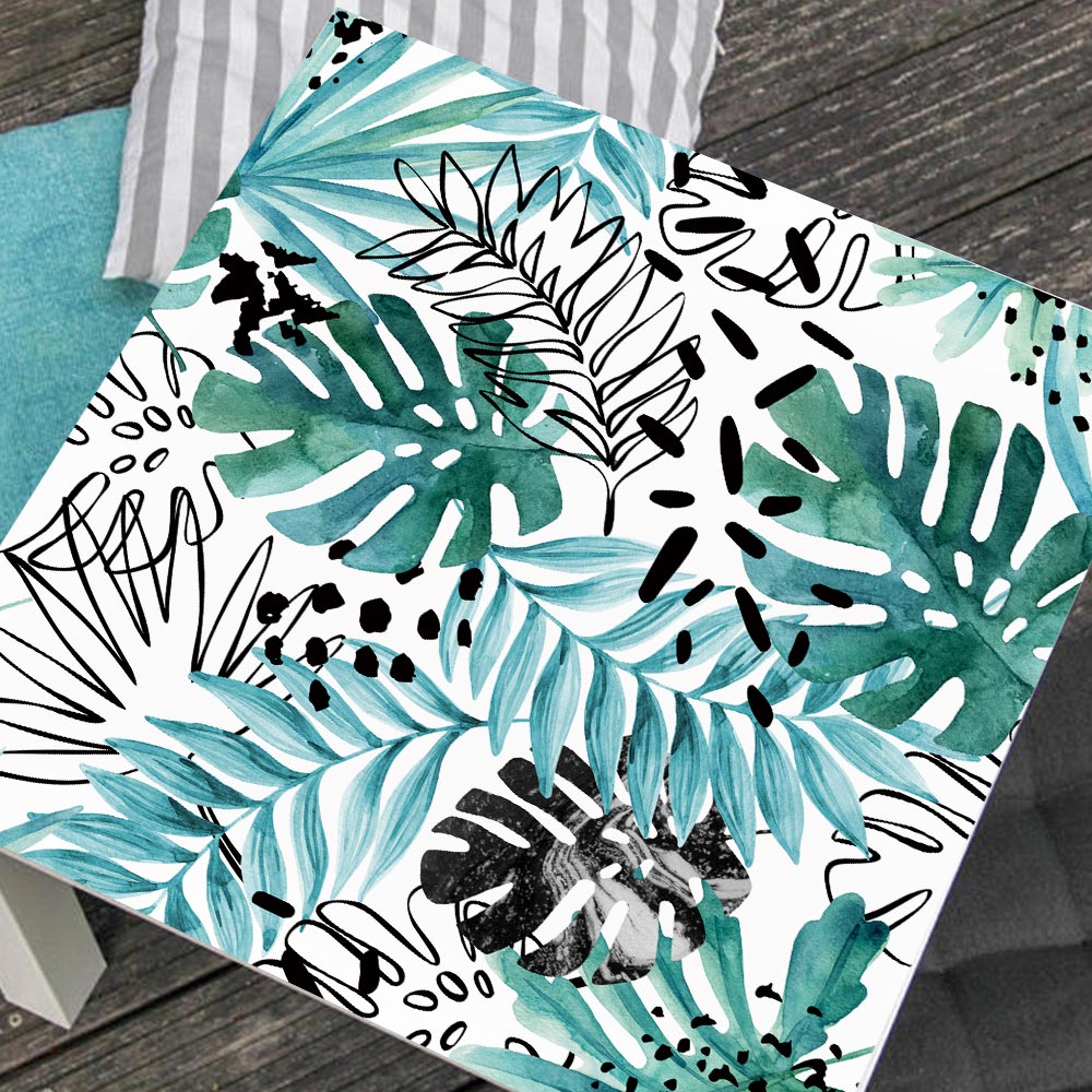 Płytki dekoracyjne w stylu europejskim tropikalna zieleń rośliny brak salon naklejki na biurko renowacja biurka naklejki na ścianę