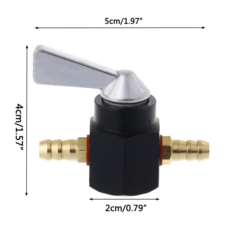 Universal 6mm In-Line Petrol / Fuel Tap Motorcycle On-OFF Petcock Fuel Switch qyh