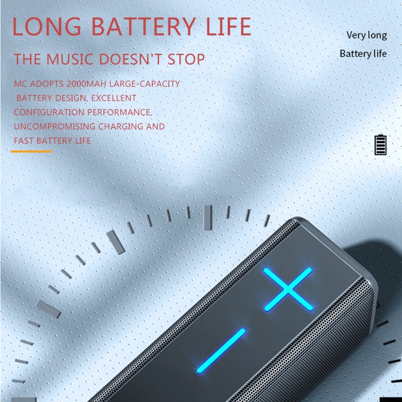 N0hc kabellose, bluetooth-kompatible 5.0- lautsprecher-stereo-tragbare musikbox-player für outdoor-reisen, seltene-erden-lautsprecher