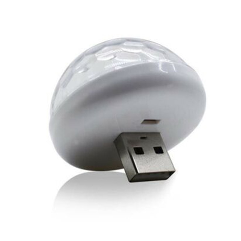 mini usb rgb ledet diskotek scene belysning ball dj krystall magisk lys hjemmefest bar klubb scene effekt lampe til mobiltelefon