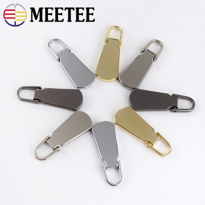 5Pcs Detachable 3# 5# Metal Zipper Pullers For Zipper Sliders Head Zip Repair Kits Zipper Pull Tab DIY Sewing Accessories ZT101