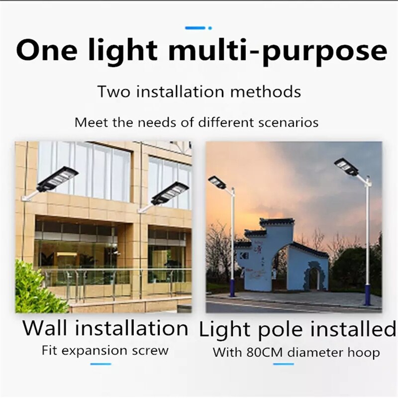 Polykristallijne Zonnepaneel Lichtregeling Radar Sensor Lamp outdoor lithium-ijzerfosfaat Batterij outdoor wall Street Verlichting