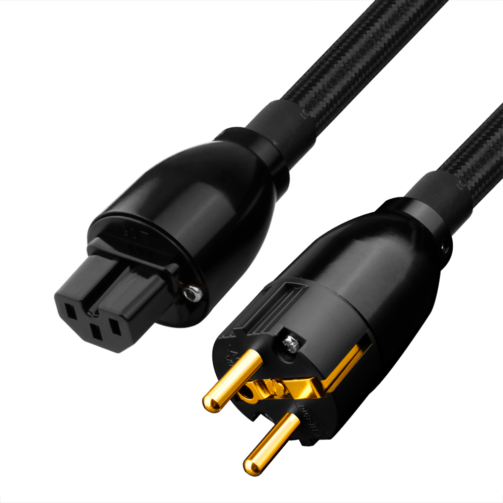 Upgrade AC Power Cord AC Power Cable Pure Copper Power Plug HIFI EU Schuko Power Cable 2.0 M HIFI Power Cable