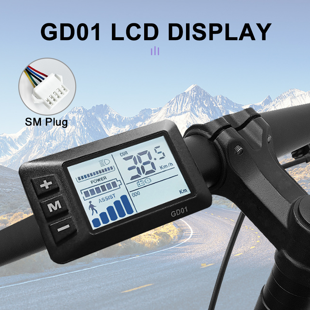 Electric Bike S866 Display S900 UKC1 M3 M5 LCD Panel Screen with SM/Waterproof Plug Matching JN controller Bicycle Accessories: plum