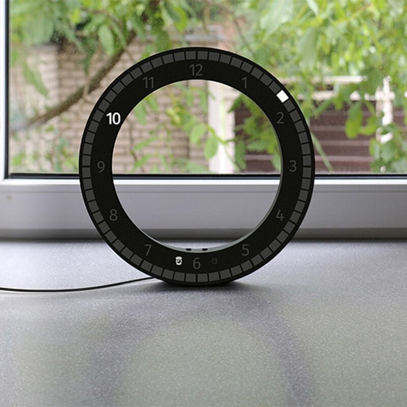 USB LED Digital Wall Clock Modern Dual-Use Dimming Digital Circular Photoreceptive Clocks for Home Decoration