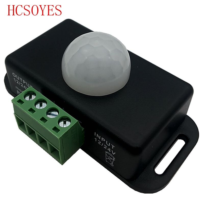Pir Motion Sensor Detector Switch12V 24V Mini Voor Led Strip Ruban Licht Tape Smd 5050 3528 Infrarood Detectie 6A 12 Volt 24Volt