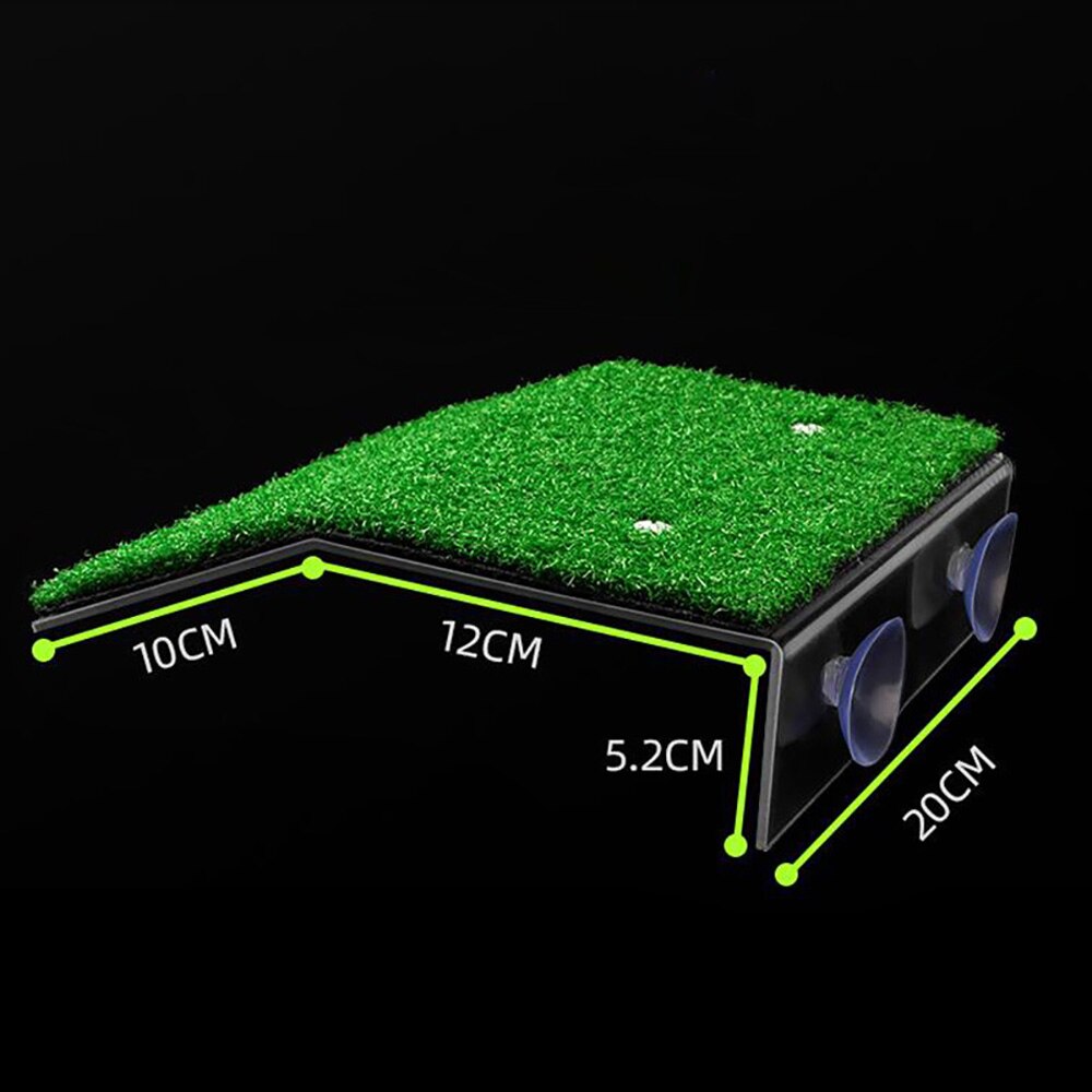 Tortue se prélasser plate-forme Aquarium décor acrylique tortue île Aquariums mousse escalade île pour tortues Reptile réservoir décoration: Vert clair
