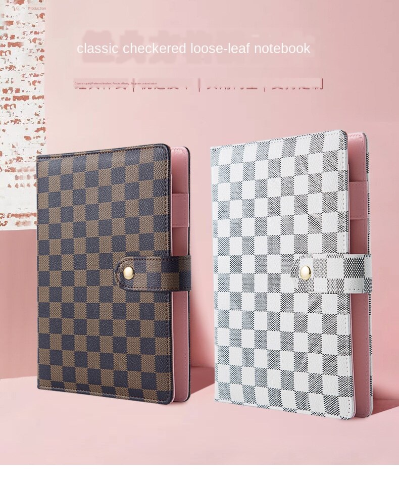 A5 Notebook Losbladige Hoogwaardige Lederen Cover Lattice Notebook & Journal Schedule Boek Notebook Lederen Case