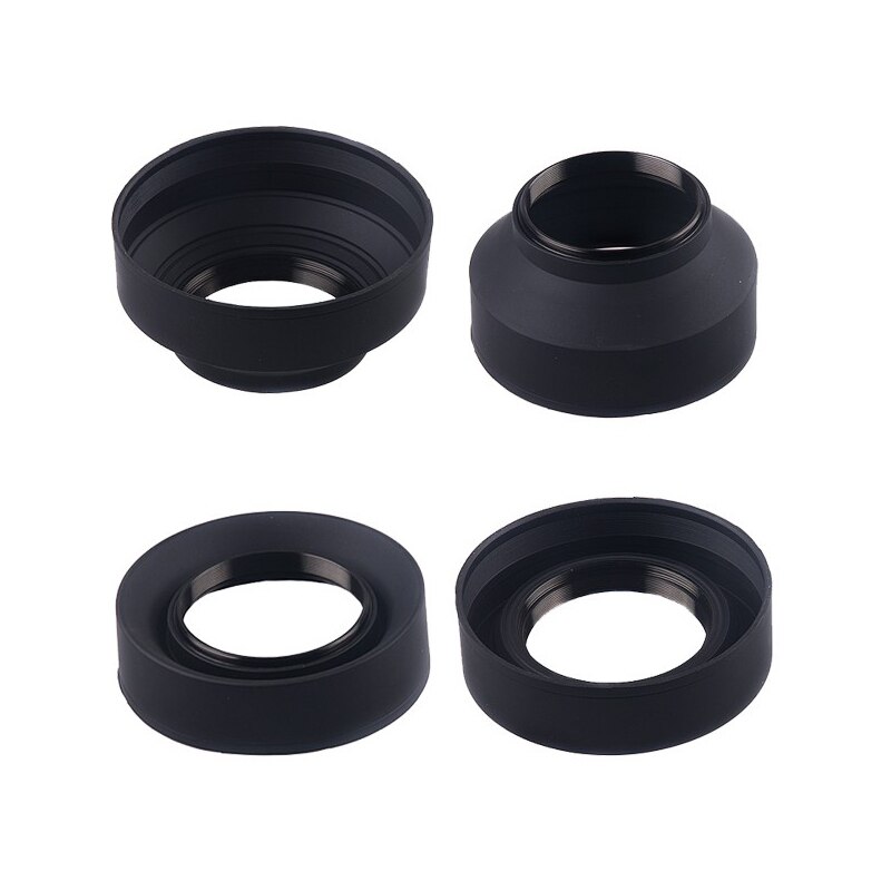 49 52 55 58 62 67 72 77 82mm 3-Stage 3 in1 Collapsible Rubber Foldable Lens Hood for canon nikon DSIR Lens camera