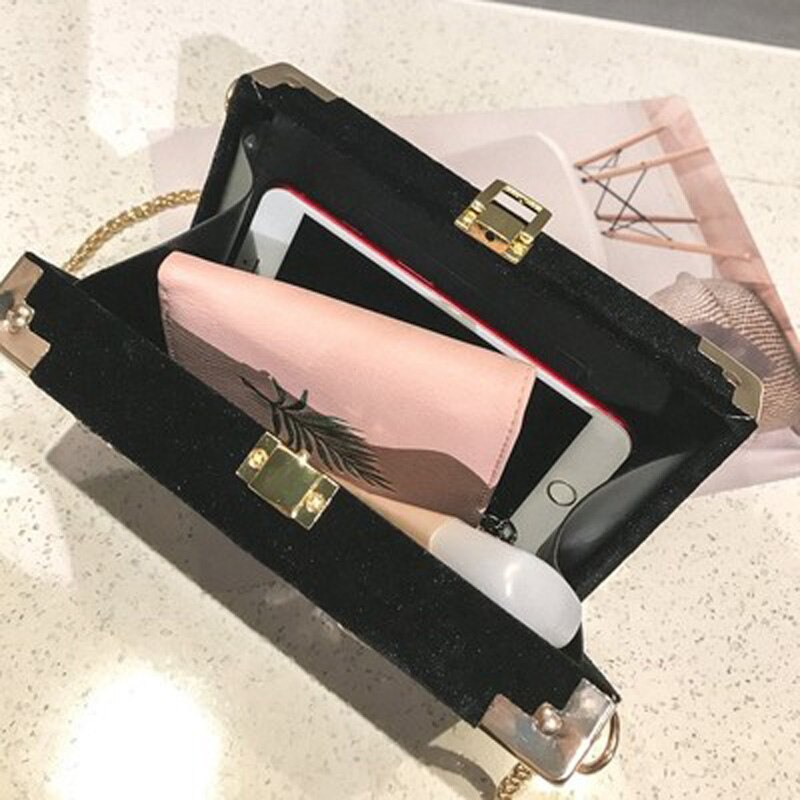 Druck sternenklar Himmel Kasten Tasche Frauen Metall Kette Bote Taschen Damen Frische Schulter Taschen schick Crossbody-tasche