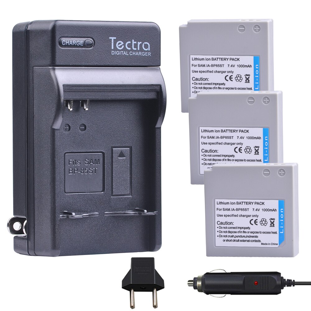 IA-BP85ST Battery / Charger for Samsung SC-HMX10 HMX10A HMX10C HMX10P HMX20 HMX20C MX10 MX10A MX10P MX10R SC-MX20 SC-MX20B: 3 Packs kit