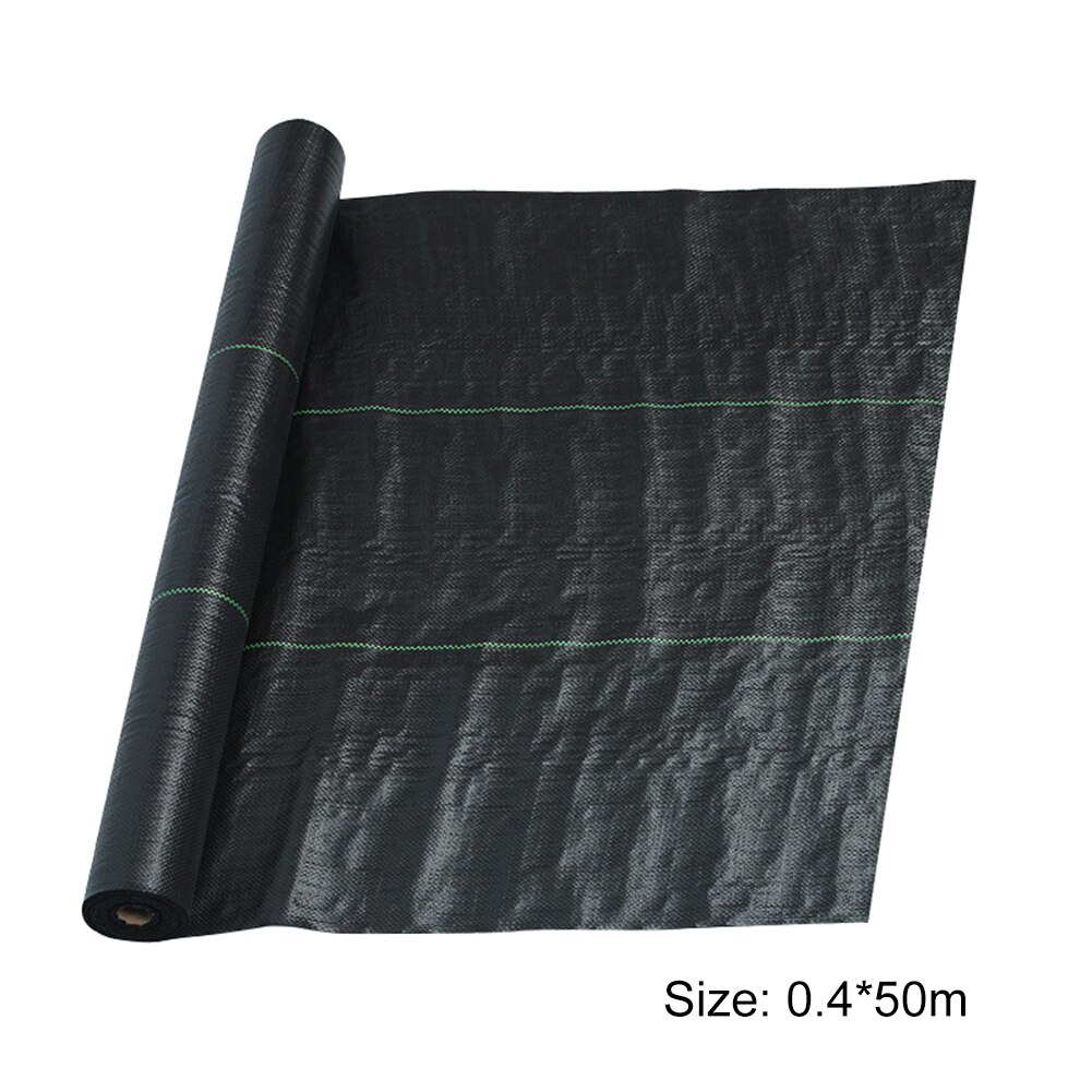 1.3*164ft Agricultural Anti Grass Cloth Black Plastic Mulch Film Thickness Garden Greenhouse Weeding Control Fabric Degradable: Default Title