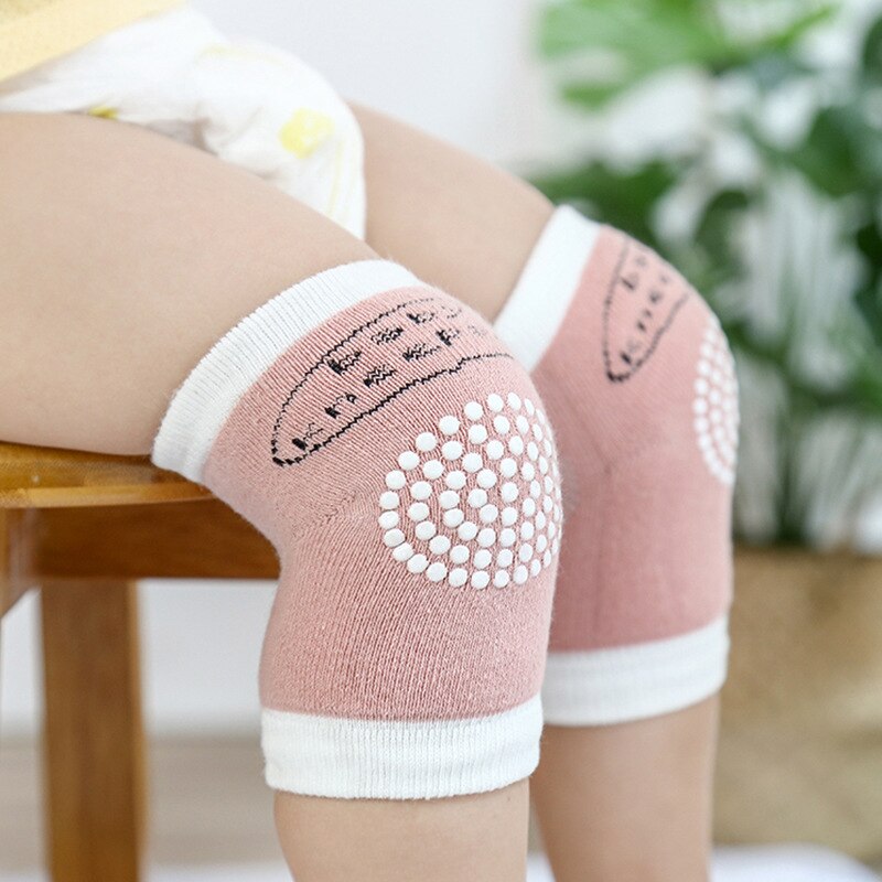 Coderas antideslizantes para niños pequeños, accesorios para bebés, rodilleras con sonrisa, Protector, rodillera de seguridad, calentador de piernas para niñas y niños: Pink