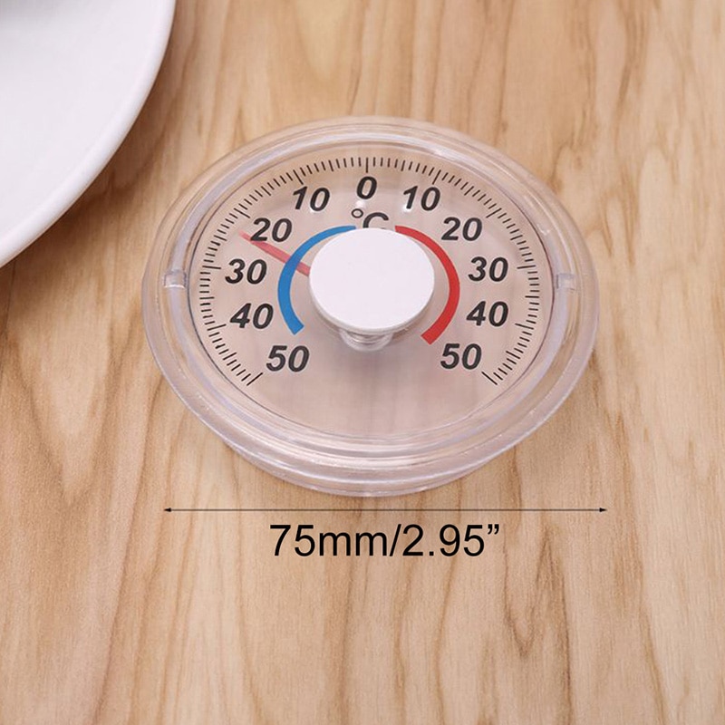 Rund plast dörr och fönster termometer visar typ fönster termometer utomhus dörr och fönster termometer