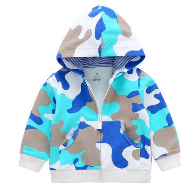 1 Pcs Kinderen Hooded Jassen Jongen Meisjes Katoenen Camouflage Rits Lange Mouwen Casual Baby Polka Dot Bloem Outdoor Jassen 6-24M: 2 / 18m