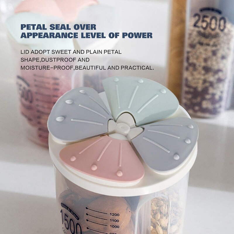 Airtight Kitchen Food Storage Containers 3L/102 Oz, Plastic Containers with Easy Lock Lids,Kitchen Pantry Organization