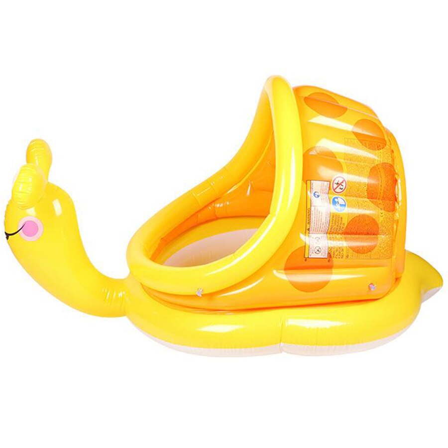 Leuke gele kind zwembad cartoon slak vorm plastic PVC met luifel ramen baby oceaan ballenbad baby spelen zand zwembaden