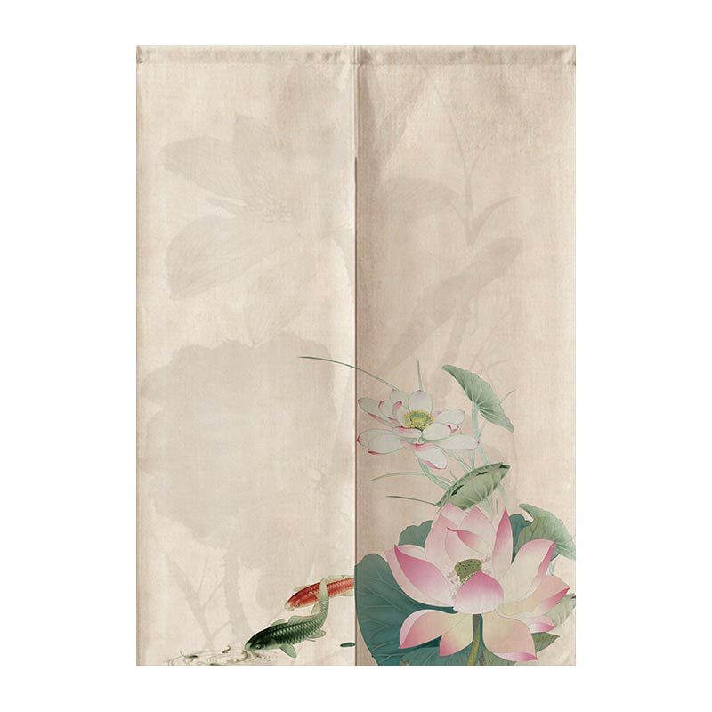 Rideau Feng Shui de porte en Lotus | rideau chinois de porte, salon Restaurant cuisine demi-rideau: 3 / 85x120cm