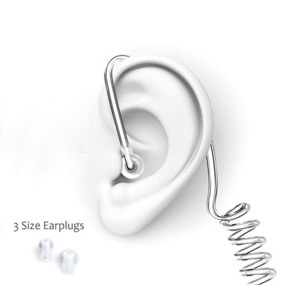 FBI Style Cool In-ear Headset Radiation Protection Earphone Monitor Earpiece Talkabout Mini Walkie Air Duct Earbuds