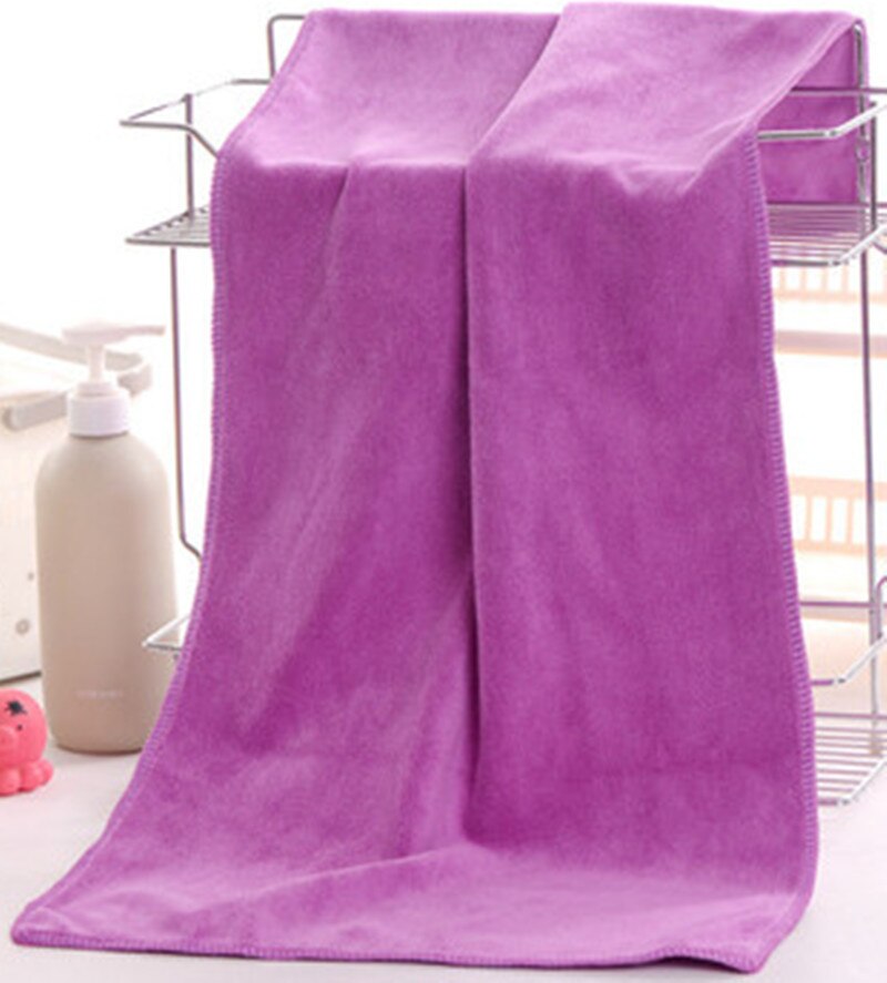 Toalla de baño de secado rápido para salón de belleza, toalla grande y gruesa de microfibra, absorbente, suave y humeante, para masaje, 200x100: 200x100 / Medium pink