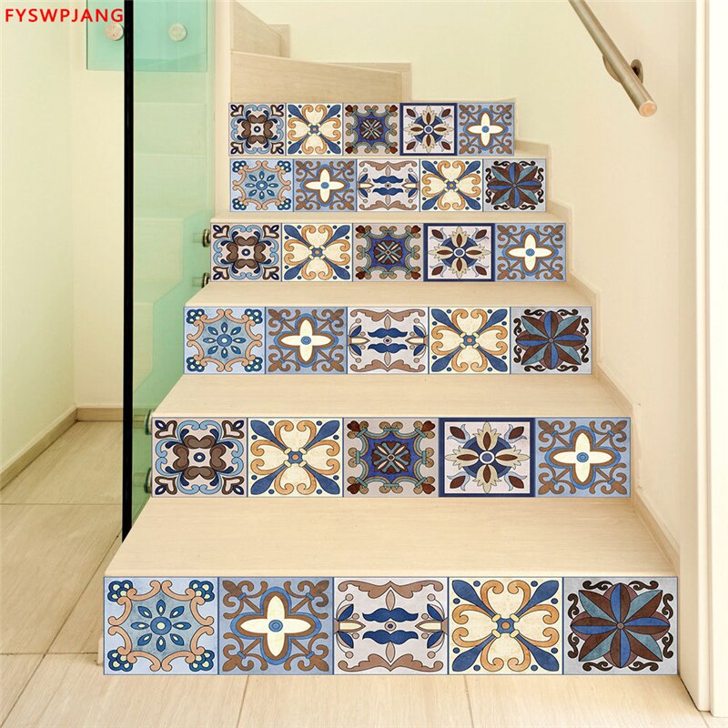 6 Pieces Of Self-adhesive PVC Tile Stair Stickers ... – Grandado