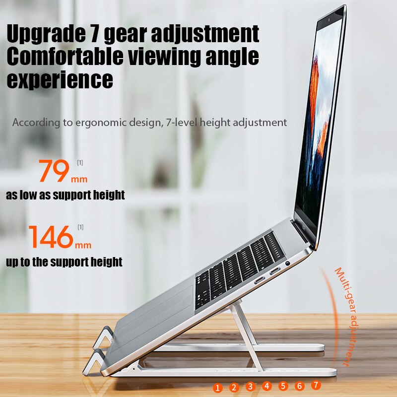 Verstelbare Laptop Stand Draagbare Notebook Ondersteuning Base Houder Tafel Opvouwbare Beugel Voor Macbook Air Ipad Tablet Accessoires