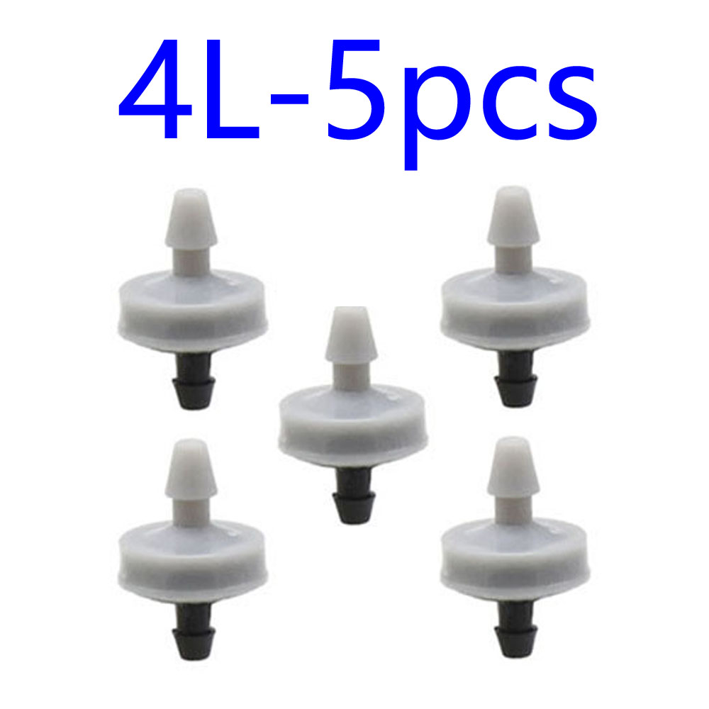 5-100Pcs Garden 2L/4L/H 8L/H Emitter Pressure Compensating Dripper Micro Irrigation Hose Drip Head Water Saving Dropper: 4L x 5pcs