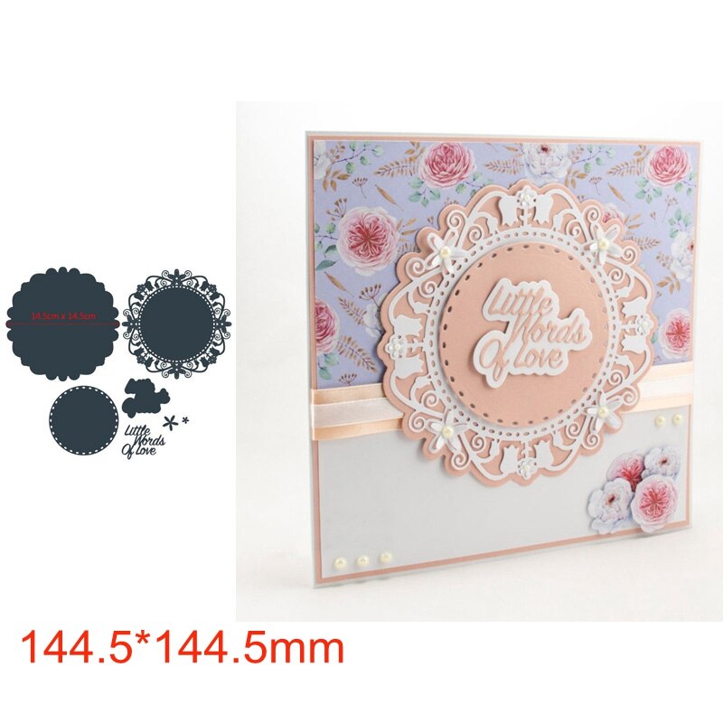 Flerdelad uppsättning av vackra snygga ramar med konstord kostnadseffektiva metallskärverktyg för diy scrapbooking album papperskort: 9