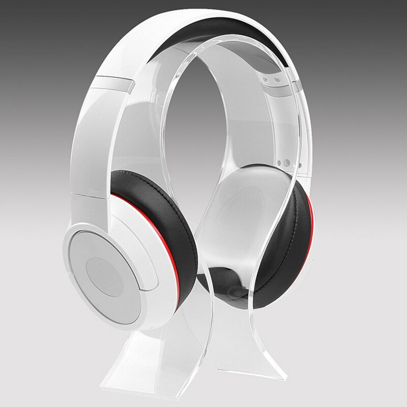 Acrylic Headphone Bracket U-Shaped Headset Holder Hanger Hook Earphone Sticky Display Stand Durable Safe Storage Shelf