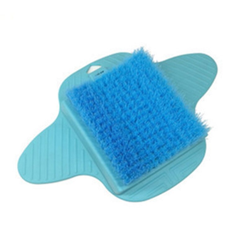 Plastic Bath Shower Foot Brush Scrubber Bath Shoe Feet Massage Slippers Brush 28TA: Blue