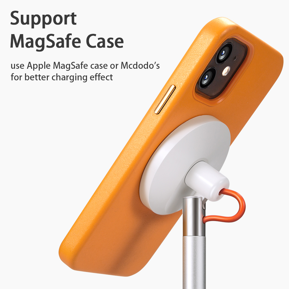 Mcdodo 2 in magnetisches kabelloses desktop-ladegerät für iphone 13, 12 pro max 1 airpods, headset und smartphone 15w schnellladefunktion