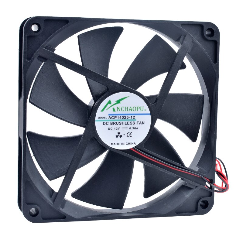 ACP14025 14cm 140mm ventilador 140x140x25mm DC5V 12V 24V 2pin ventilador de refrigeración adecuado para caja de PC fuente de alimentación enrutador inversor