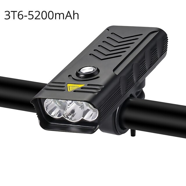 10000 mah cykellygte foran 5 t 6 3000 lumen cykellygte usb genopladelig kraftig lommelygte mtb lampe led forlygte baglygte: 5200 mah lys