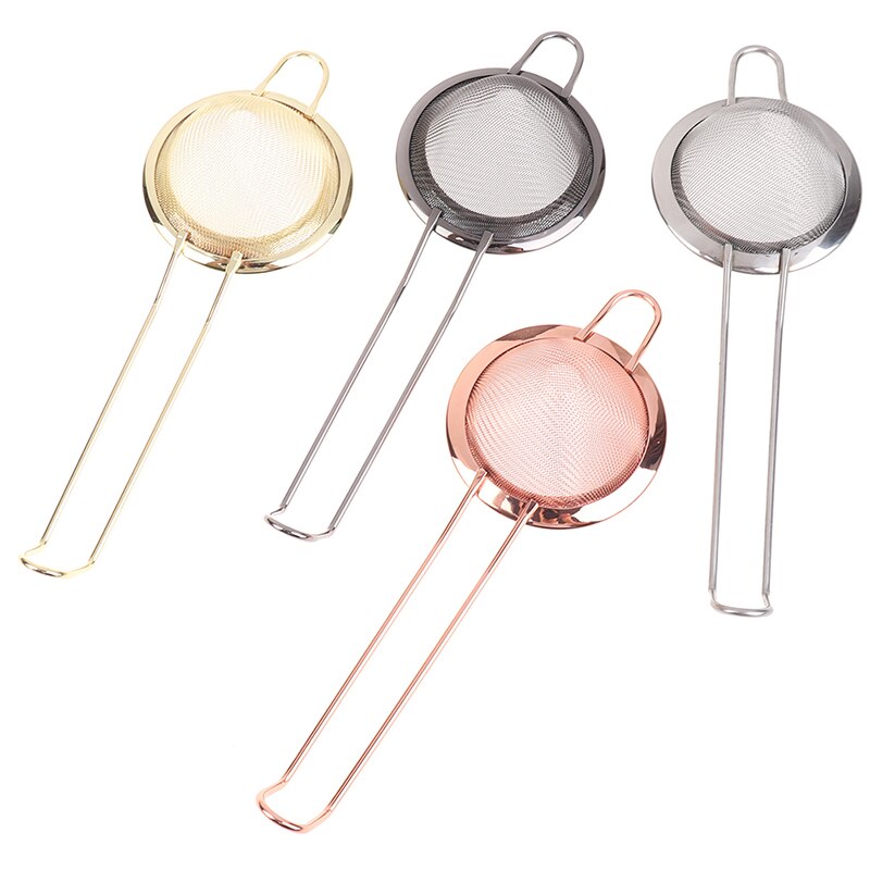 1PC Stainless Steel Fine Mesh Strainer Cocktail Strainer Great For Removing Bits From Juice Julep Strainer Bar Tool 8x21.5cm