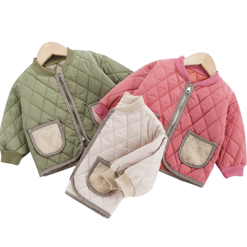 Jongens baby katoenen pak herfst winter meisjes gewatteerde jassen + broeken tweedelig kinderen warmte bovenkleding katoenen gewatteerde kleding