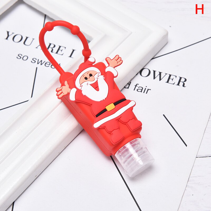 30ml mini jule søde julekarton håndsprit bruser lotion holder tom flaske: H