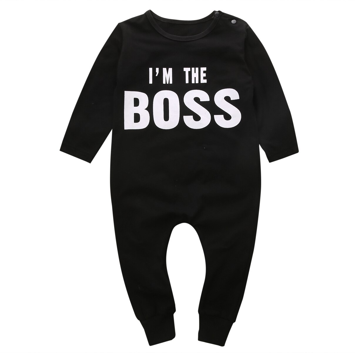 schwarz Kühlen Neugeborenen Baby-Body Long Sleeve Overall Kleidung Outfit