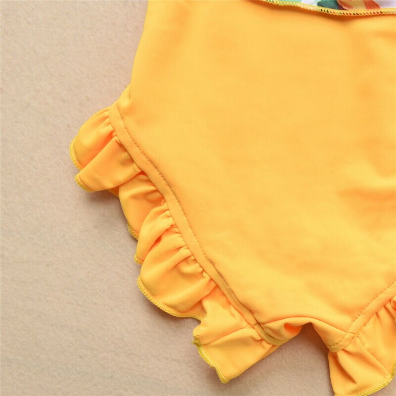 ! Traje de baño de para niño, Chico, niña, girasol, estampado Floral, volantes, traje de baño, mono, Bikini de una pieza con diadema