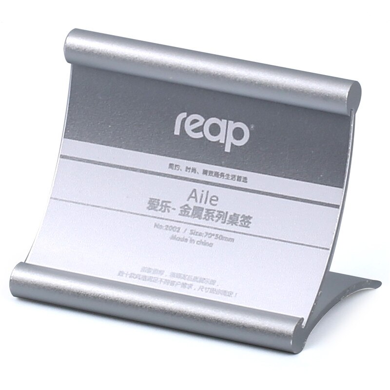 5- pak reap alie aluminium l-form bordskilt holder kort display stand bord menu service label kontor klub business restaurant: 5802 50 x 70 skiver