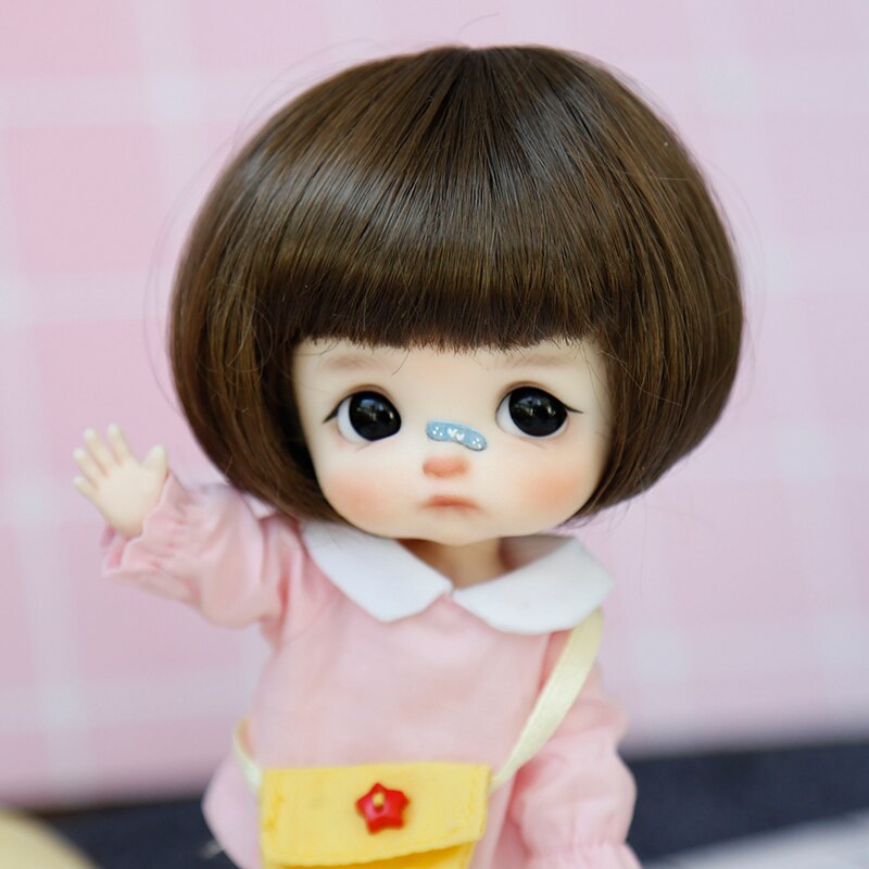 BJD doll wig 1/8 MSD YOSD DD wig pink Golden white Bangs Ponytail Long Curly Hair BOBO Short Hair Straight hair Wigs for doll