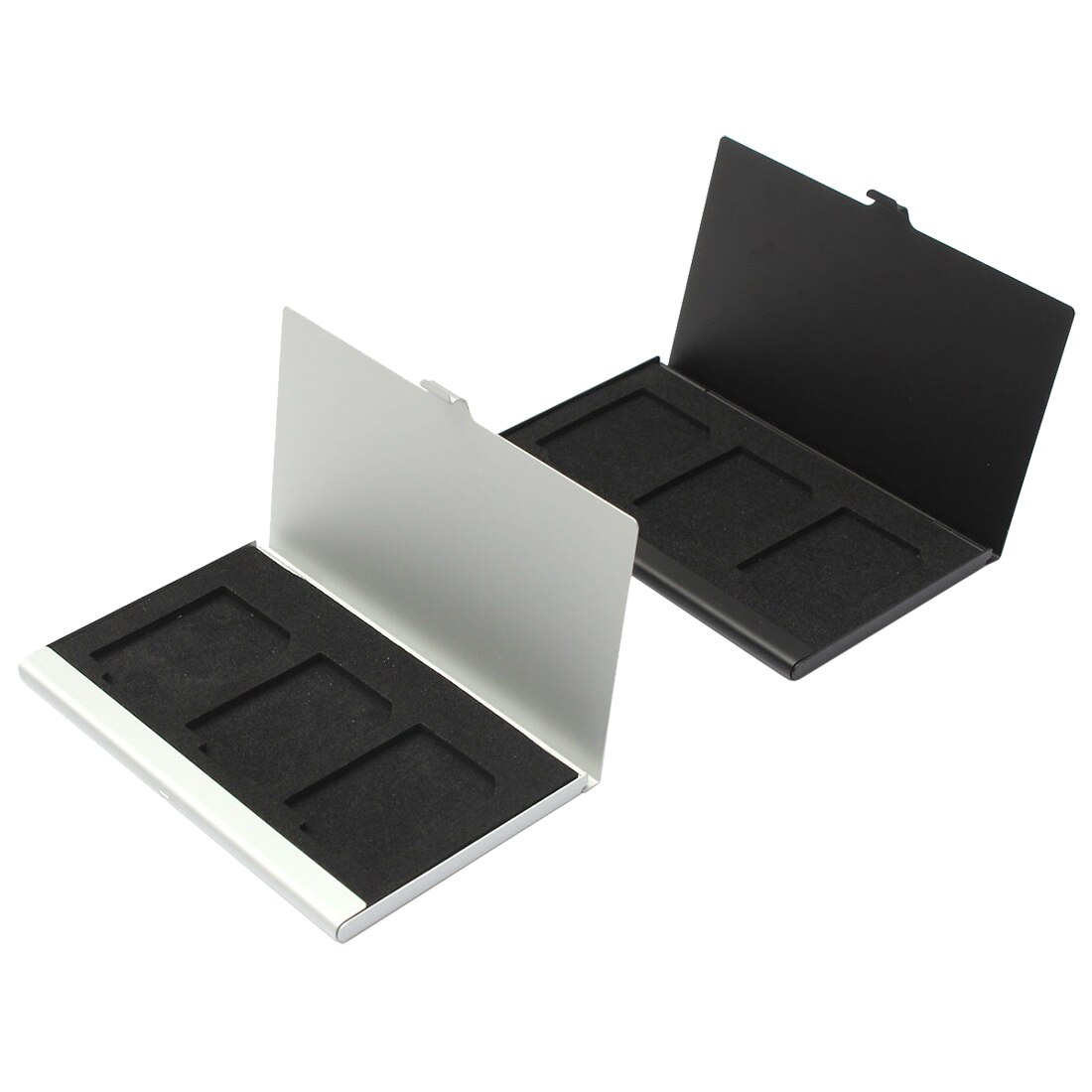 Aluminum Alloy Memory Card Case Card Box Holders For 3PCS SD Cards